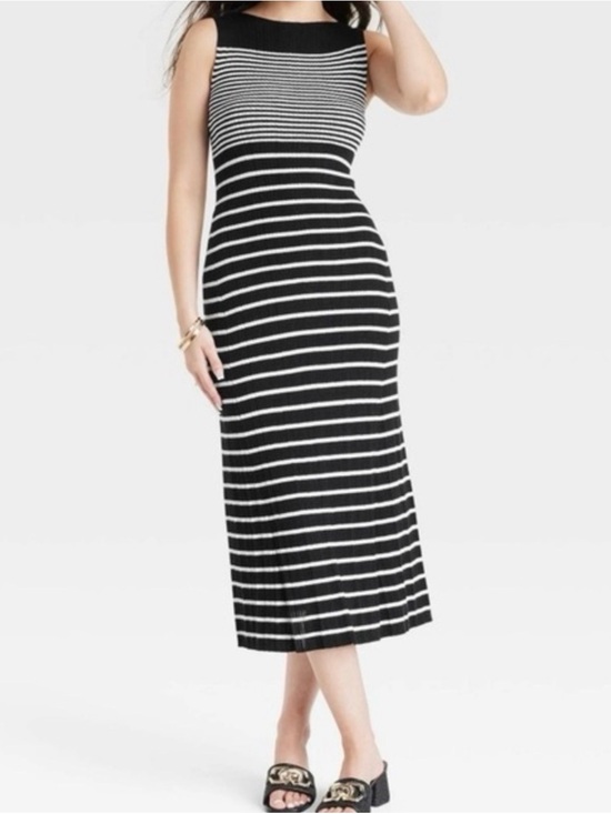 a new day Dresses & Skirts - A New Day Striped Sweater Midi Dress Size L